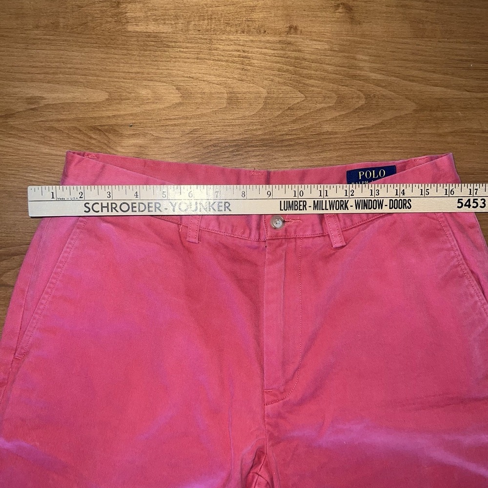 Polo Ralph Lauren Chino Shorts Salmon Men Size 32 9 inch Classic Fit - Picture 5 of 9